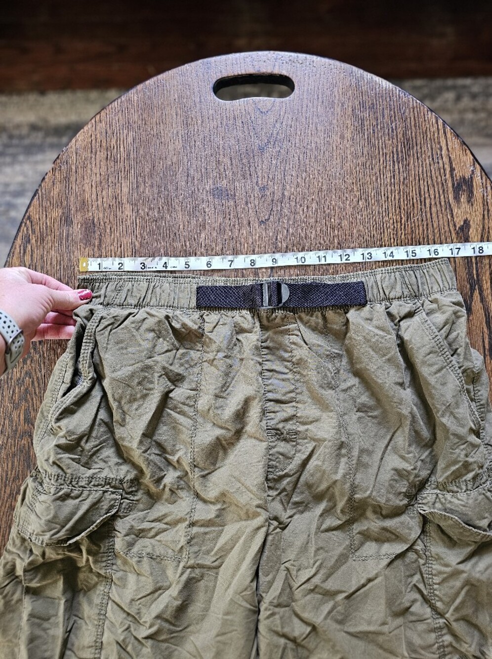Timberland Olive Green Hiking Cargo Swimming Trunk Shorts Size Mens Large - Picture 5 of 9